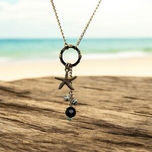 Gold Starfish Pendant Necklace